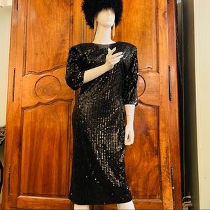 Stunning Vintage Sequin Dress by Oleg Cassini